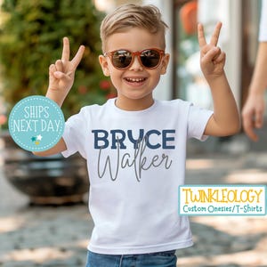 Personalized Name Baby Boy T-Shirt - Personalized Boy Name Tee Custom Baby Boy- Name T-Shirt
