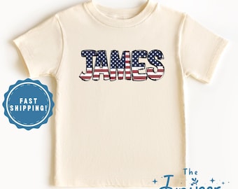 Personalized 4th of July Kids Shirt: Patriotic Toddler Tee