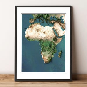 Africa - Shaded Relief Map - Imagery