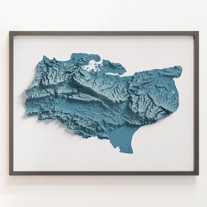 Kent County, England - Schattierte Reliefkarte - natürliche Topographie