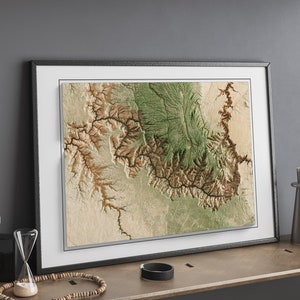 Gran Cañón, Arizona - Mapa en relieve sombreado - Imágenes