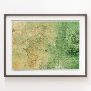 Oklahoma, U.S.A. - Shaded Relief Map - Imagery