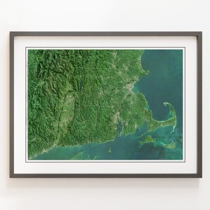 Massachusetts, USA - Reliefkarte - Symbolisch
