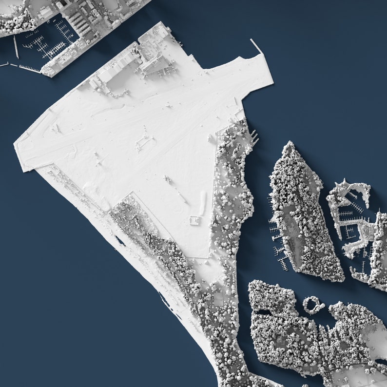 Toronto, Ontario, Canada - Shaded Relief Map - Detailed Topography - Etsy