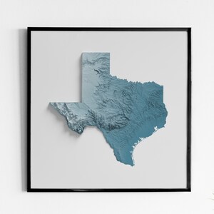 Texas - Shaded Reliefkarte - Natürliche Topographisch
