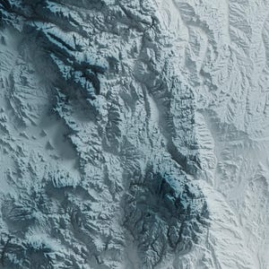 Colorado - Shaded Relief Map - Natural Topography - Etsy