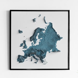 Europe - Carte du relief ombrée - Topographie naturelle