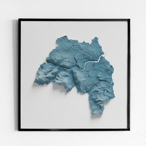 Tyne and Wear County, England - Schattierte Reliefkarte - natürliche Topographie