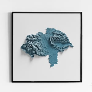 North Yorkshire County, England - Shaded Relief Map - Natural Topography