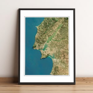 Lissabon, Portugal - Reliefkarte - Bilder