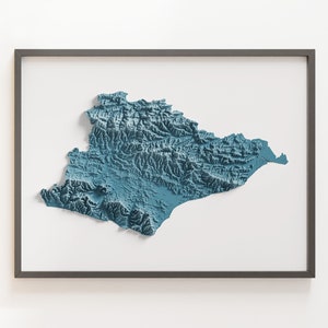East Sussex County, England - Schattierte Reliefkarte - natürliche Topographie