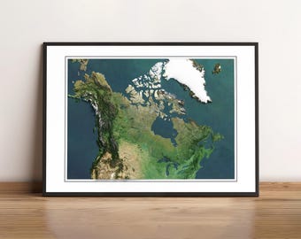 Canadá - Mapa de Relevo Sombreado - Imagens