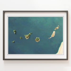 Îles Canaries, Espagne - Carte en relief ombragé - Images