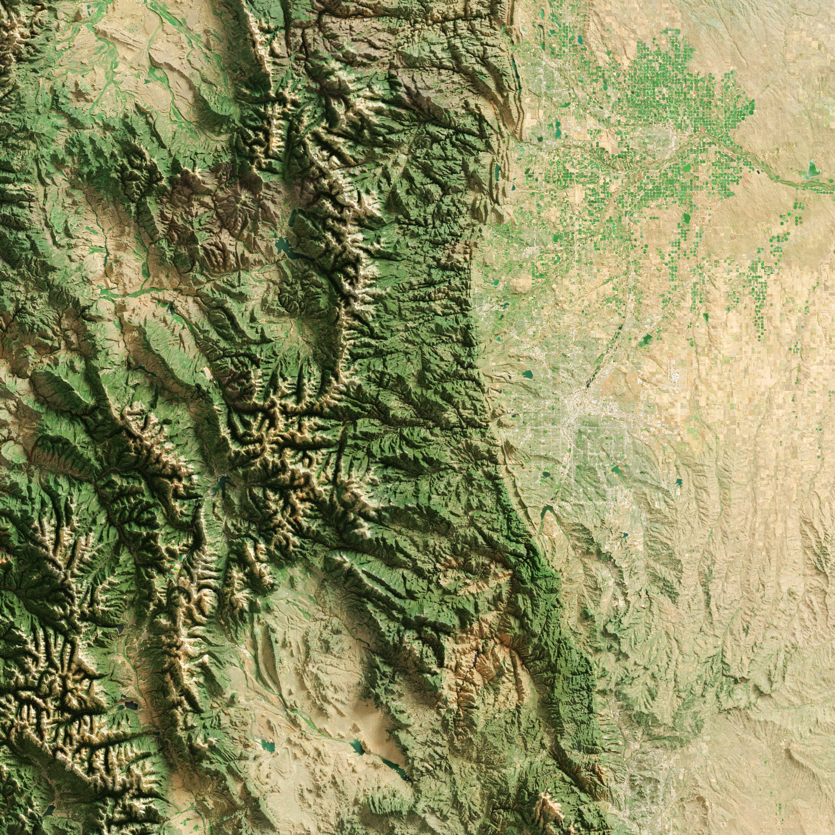 Colorado, USA - Shaded Relief Map - Imagery - Etsy