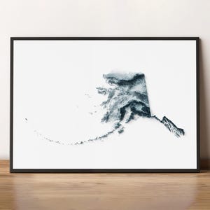 Alaska - Carte du relief ombragé - Topographie naturelle
