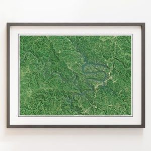 Lake of the Ozarks - Schattierte Reliefkarte - Bilderbuch