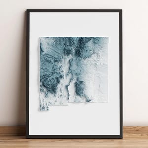 New Mexico, U.S.A. - Shaded Relief Map - Natural Topography