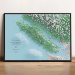 Vancouver Island - Topographic Map - Shaded Relief Map