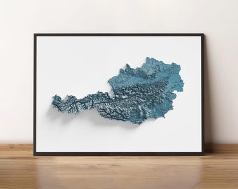 Austria - Shaded Relief Map