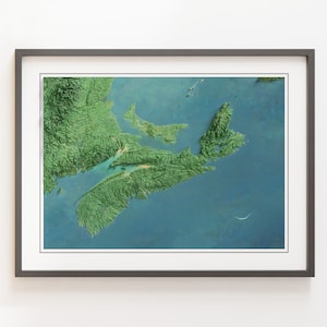 Nouvelle-Écosse, Canada - Carte en relief ombrée - Images