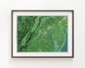 Maryland, U.S.A. - Shaded Relief Map - Imagery