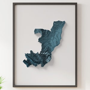Kongo - Schattierte Reliefkarte - Natürliche Topographie