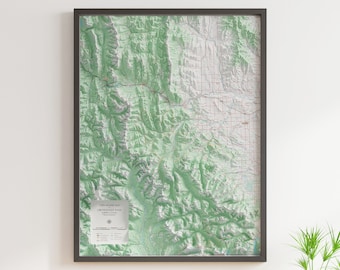 Crowsnest Pass, Alberta, Canada - Topographic Map - Shaded Relief Map