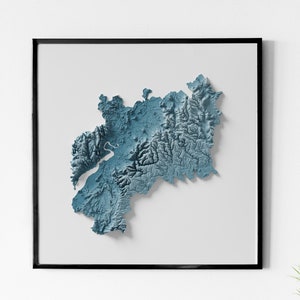 Gloucestershire County, England - Schattierte Reliefkarte - natürliche Topographie