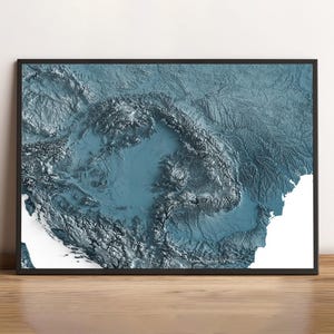 Région des Carpates - Carte du relief ombragé - Topographie naturelle