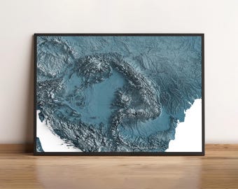 Région des Carpates - Carte du relief ombragé - Topographie naturelle