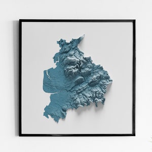 Lancashire County, England - Schattierte Reliefkarte - natürliche Topographie