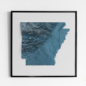 Arkansas - Shaded Reliefkarte - Natürliche Topographisch
