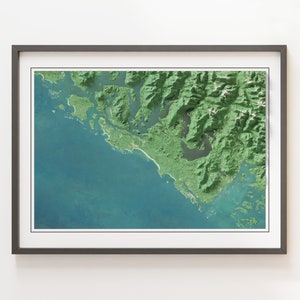Tofino und Ucluelet, British Columbia - Schattierte Reliefkarte - Bilder