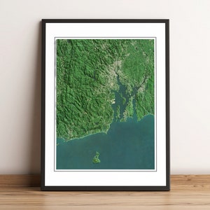 Rhode Island, USA - Reliefkarte - Symbolisch