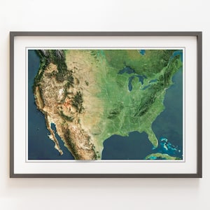 États-Unis d'Amérique - Carte en relief ombragé - Images