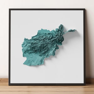 Afghanistan - Carte du relief ombrée - Topographie naturelle