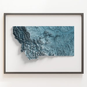 Montana - Schattierte Reliefkarte - Natürliche Topographie