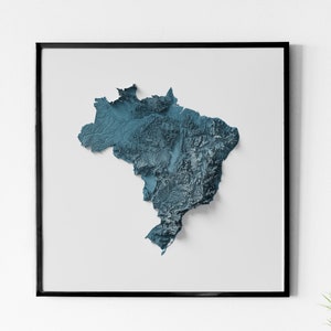 Brasilien - Schattierte Reliefkarte - natürliche Topographie
