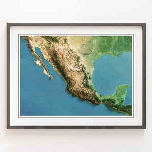 Mexiko - Reliefkarte - Symbolik