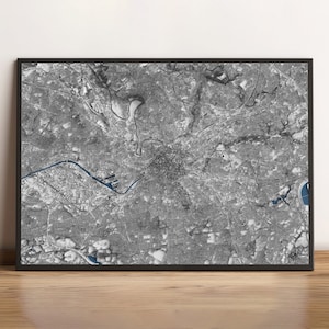 Manchester, Reino Unido - Mapa de relieve sombreado - Topografía detallada