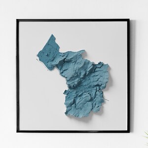 Bristol County, England - Shaded Relief Map - Natural Topography