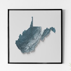 West Virginia - Reliefkarte - schattiert - natürlich Topographisch