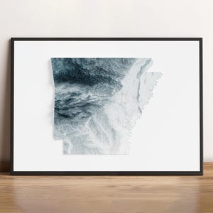 Arkansas - gearceerde reliëfkaart - natuurlijke topografie