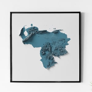 Venezuela - Shaded Relief Map - Natural Topography