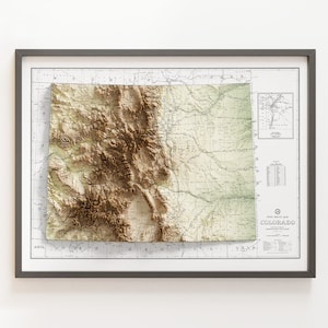 Colorado (vers 1942) - Carte topographique vintage