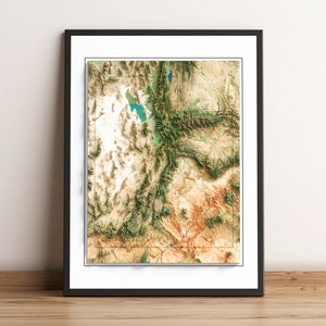 Utah, USA - Reliefkarte - Bilder
