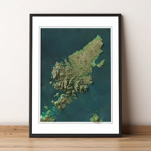 Louis und Harris, Schottland - Shaded Relief Map - Bilder