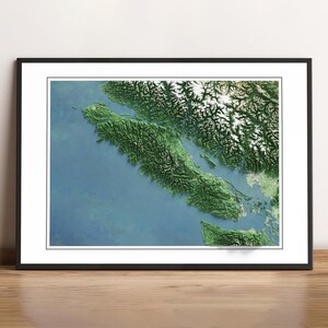 Vancouver Island, British Columbia, Kanada - Reliefkarte - Bilder
