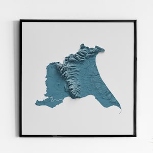 East Reiten von Yorkshire, England - schattierte Reliefkarte - natürliche Topographie