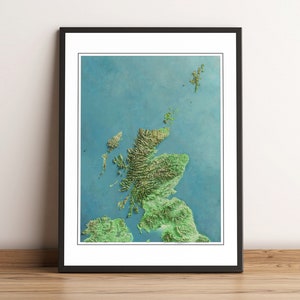 Schottland - Reliefkarte - Symbolik